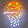 Basketball On Hoop And Net LED Neon Sign