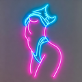Female Body Silhouette LED Neon Sign