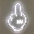 Middle Finger Hand Gesture Neon Sign
