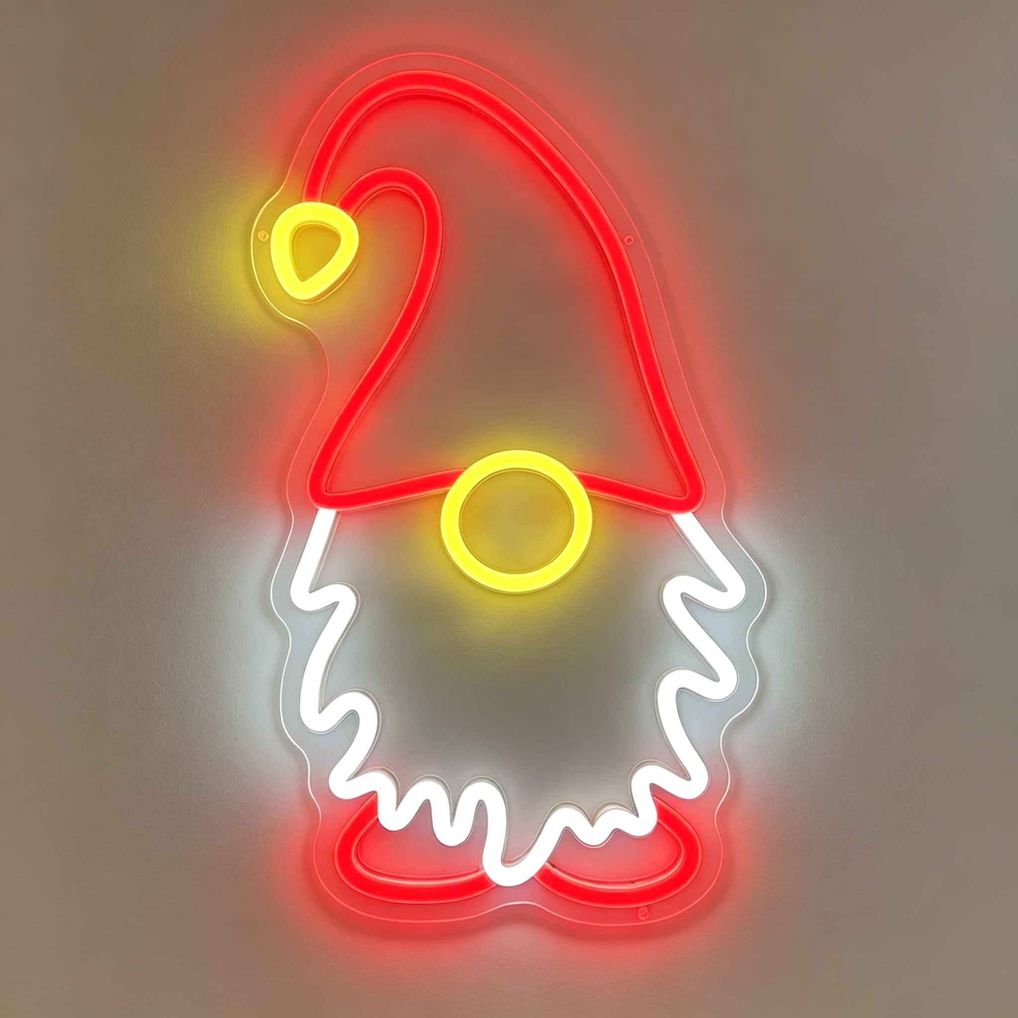 Minimalist Christmas Gnome Neon Sign