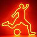 Soccer Striker Bicycle Kick Yellow LED Neon Sign