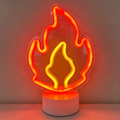 Dual-Color Flame Shaped Desktop LED Neon Night Light