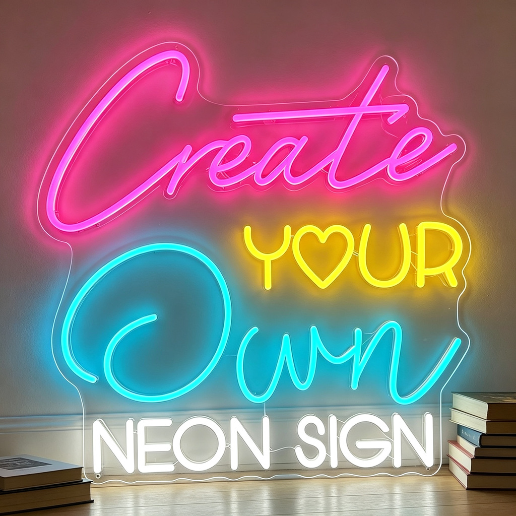 Custom LED Neon Signs for Business Logo, Personalized Neon Sign Wall Decor, Plug-In, Battery Operated or Hardwired LED Neon Lights