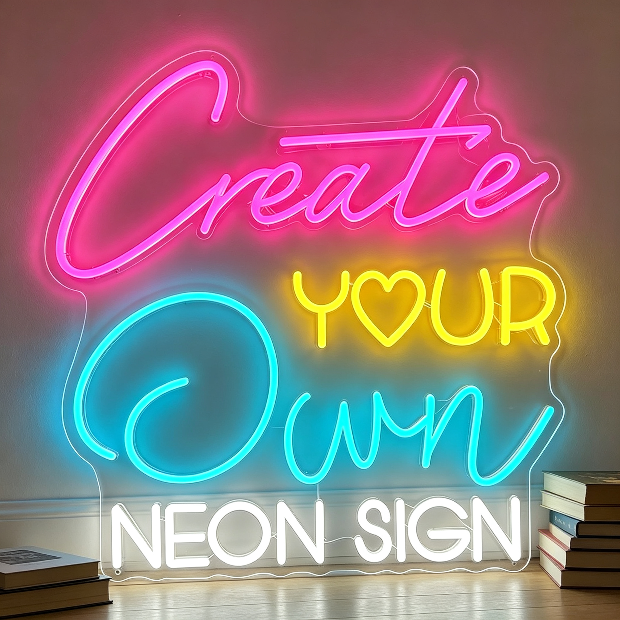 Custom LED Neon Signs for Business Logo, Personalized Neon Sign Wall Decor, Plug-In, Battery Operated or Hardwired LED Neon Lights