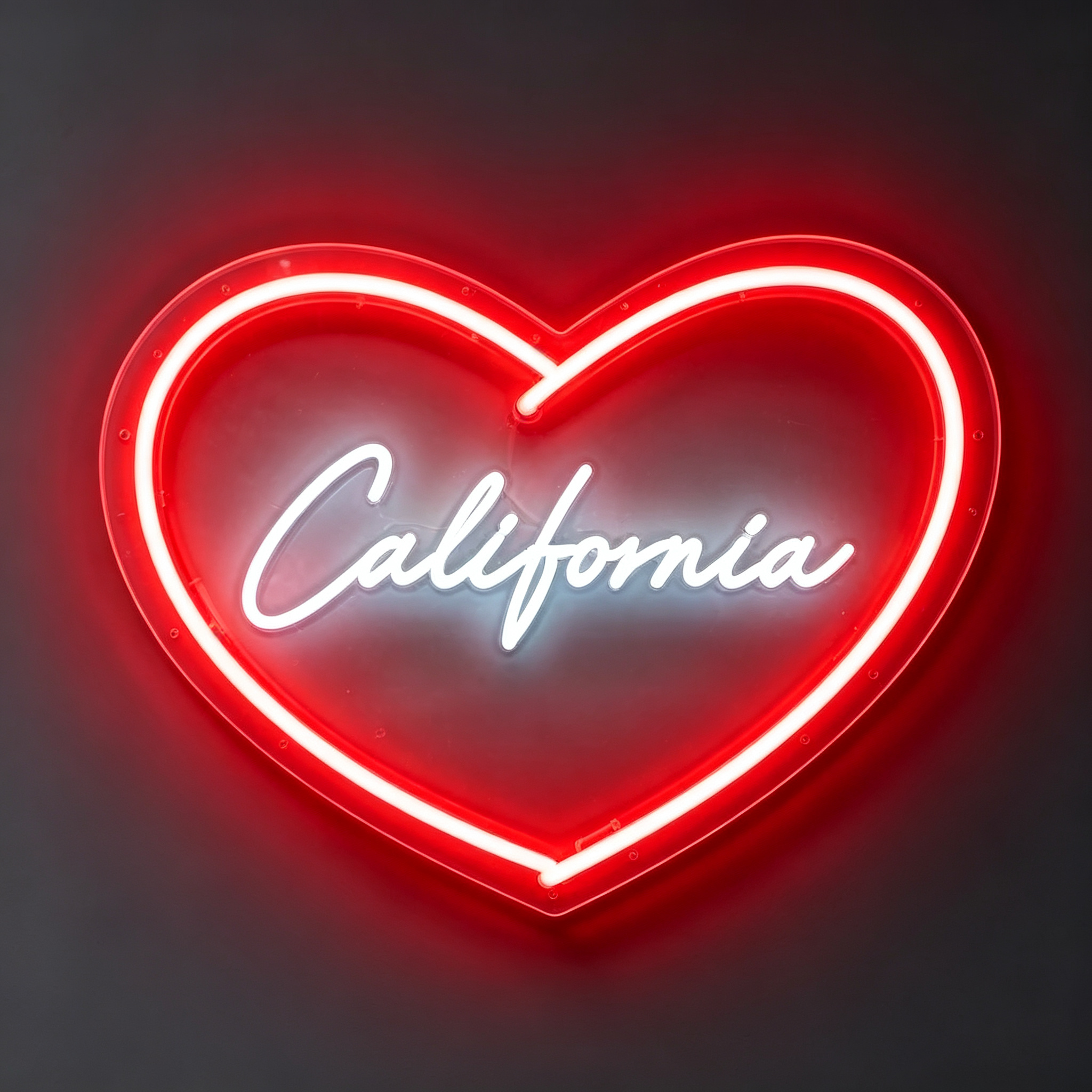 California Heart Neon Sign