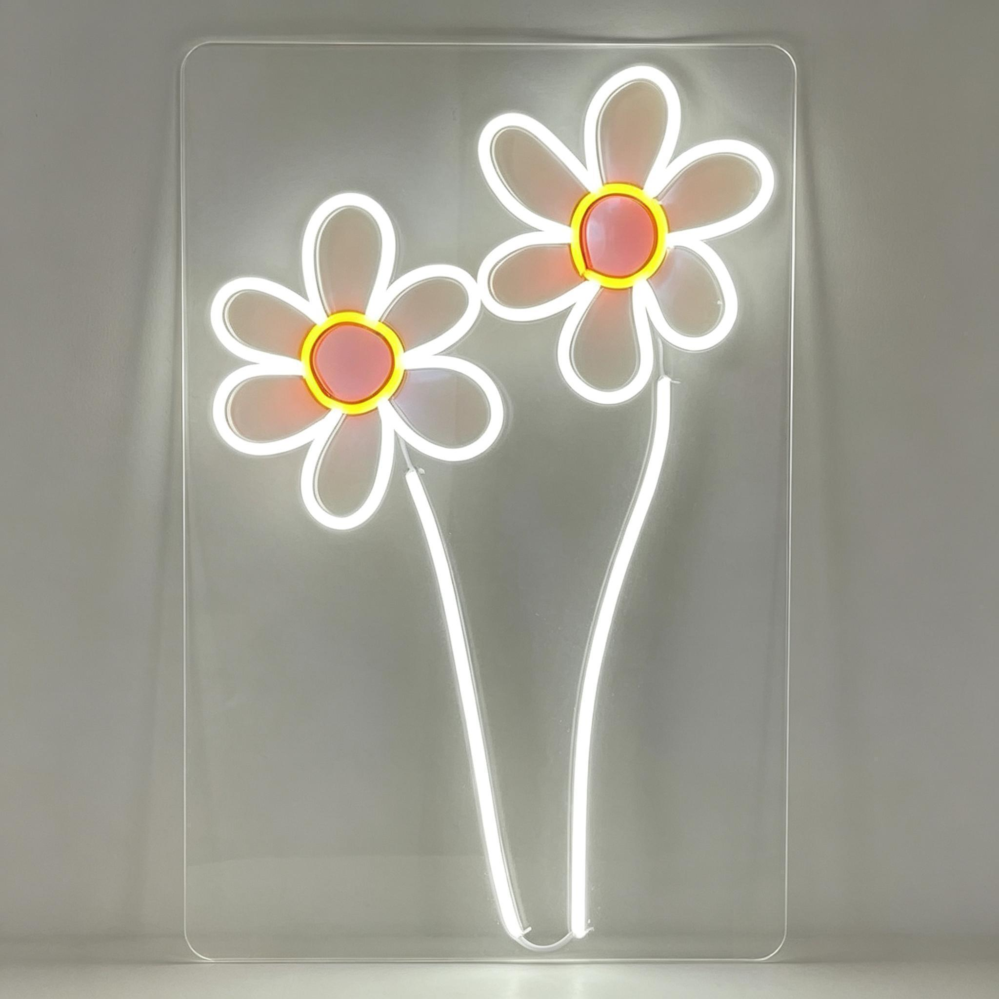 Daisy Flowers Neon Sign