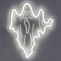 Scary Screaming Ghost Halloween Neon Sign