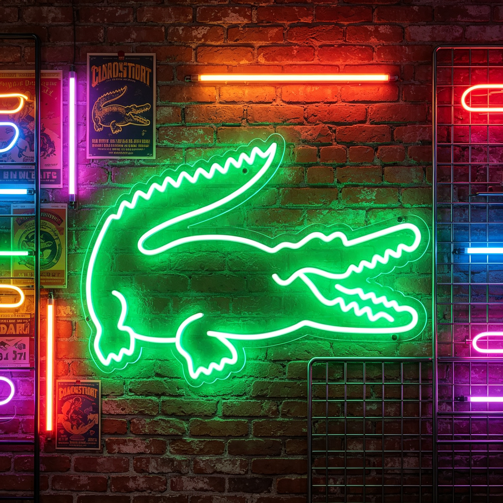 Outline Crocodile LED Neon Sign