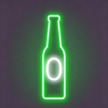 Outline Beer Bottle LED Neon Sign