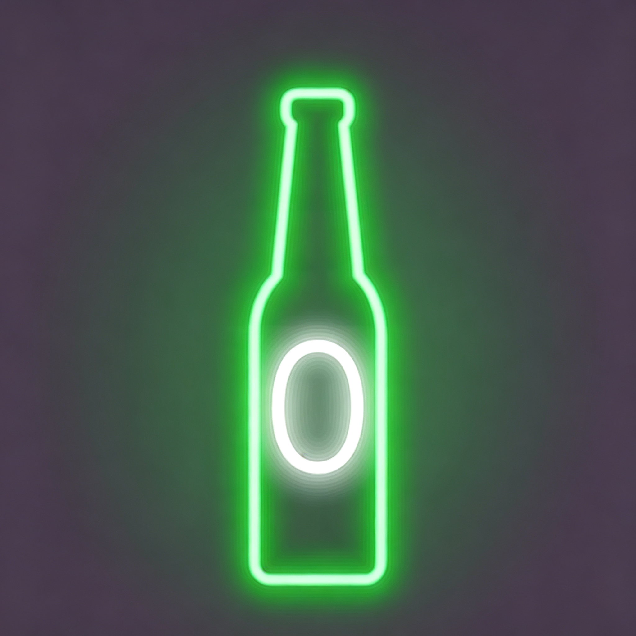 Outline Beer Bottle LED Neon Sign