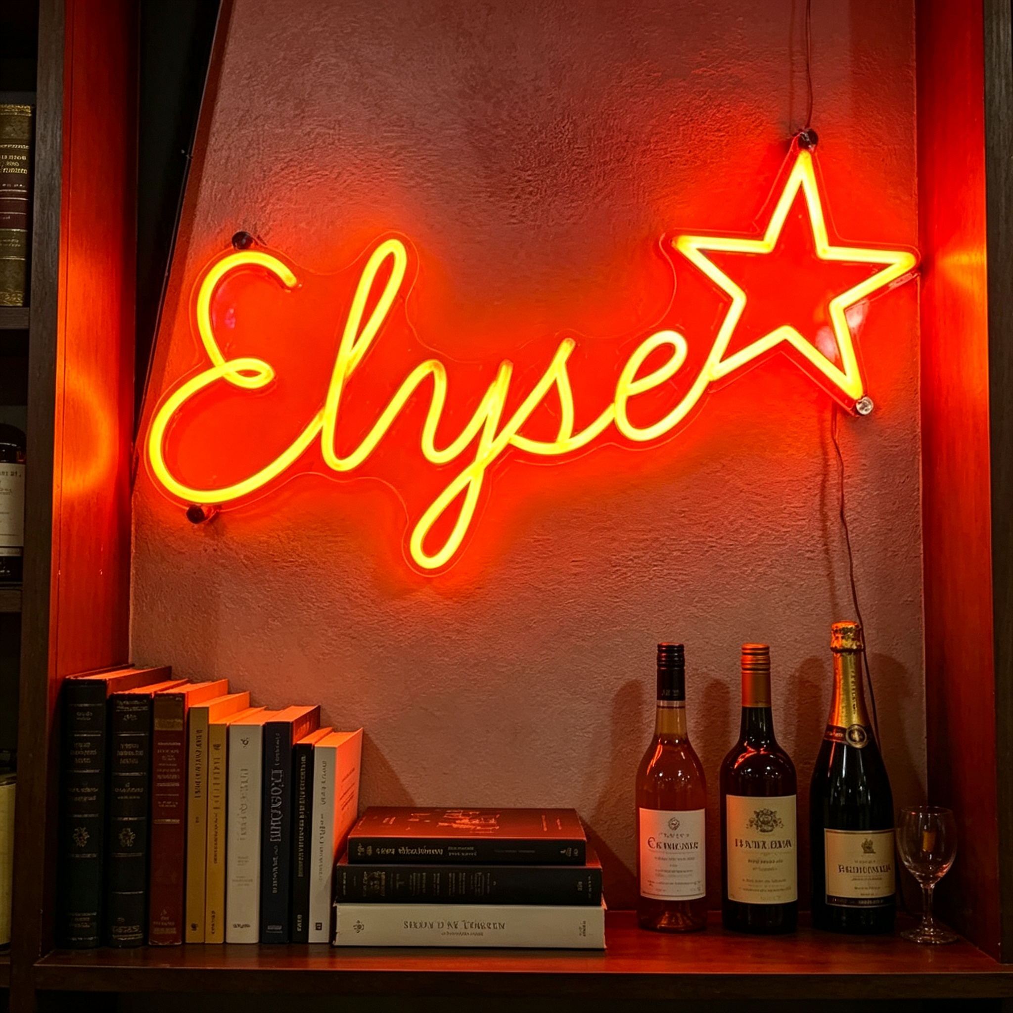 Elyse With End Star LED Neon Sign