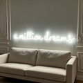Warm White "a million dreams" Cursive Script LED Neon Sign
