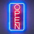 OPEN Vertical Rectangle Bold Business Neon Sign