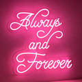 Always And Forever Elegant Cursive LED Neon Sign