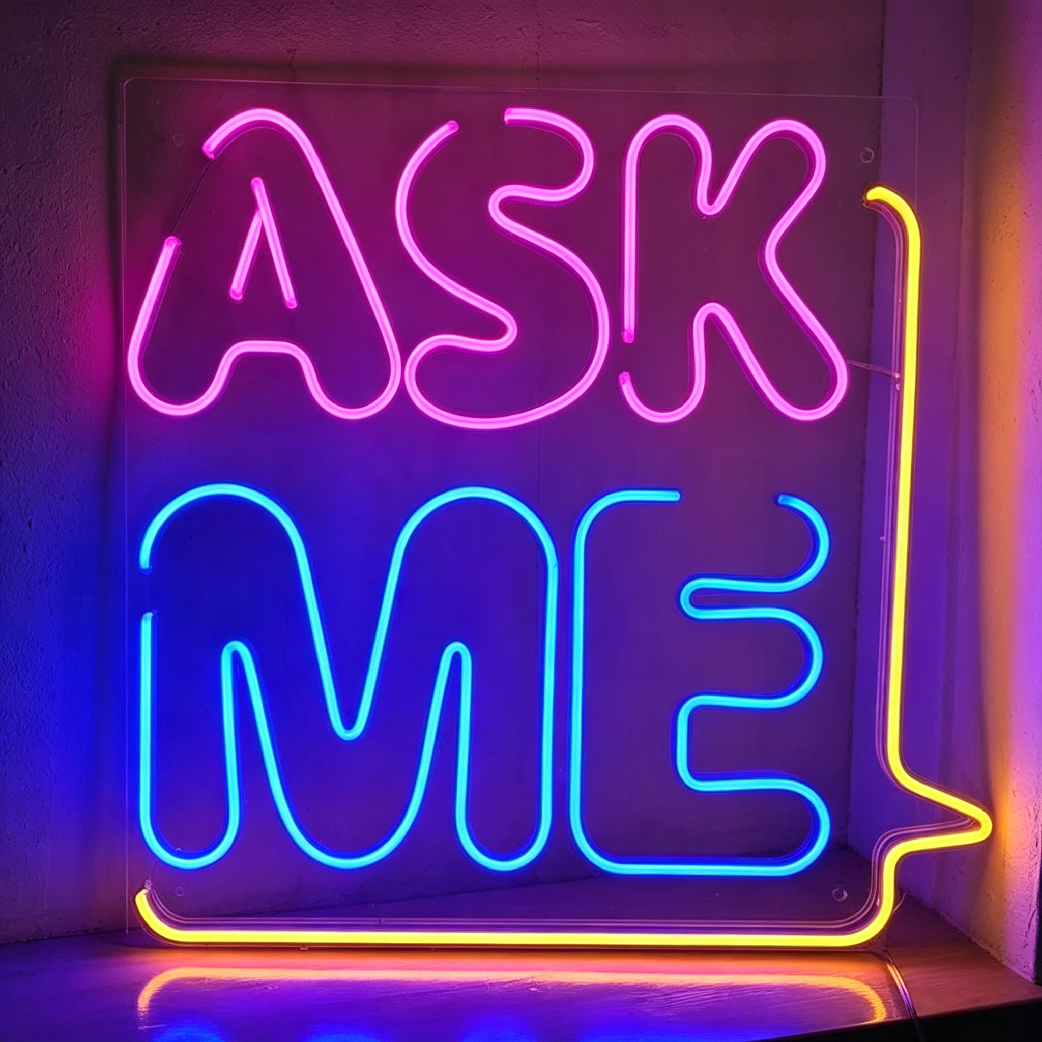 Ask Me LED Neon Sign