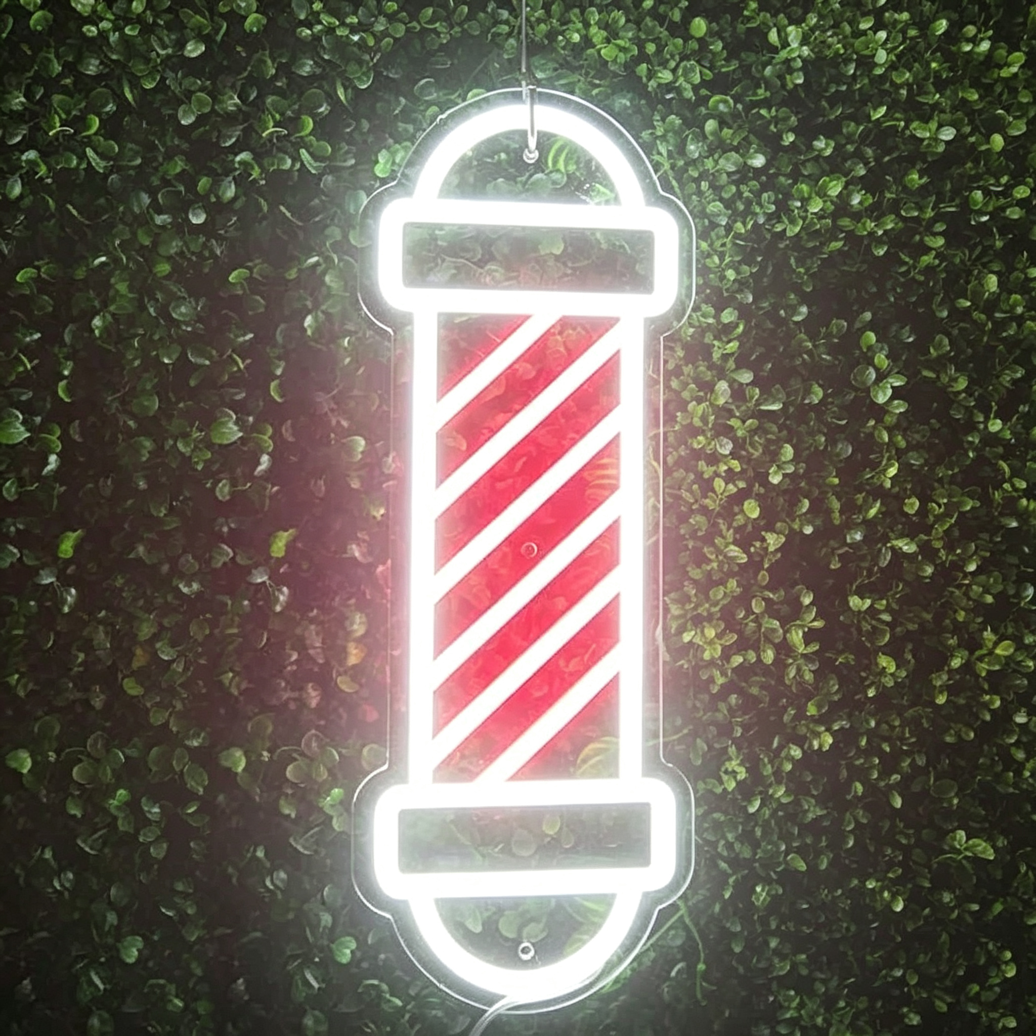 Classic Vertical Barber Pole LED Neon Sign