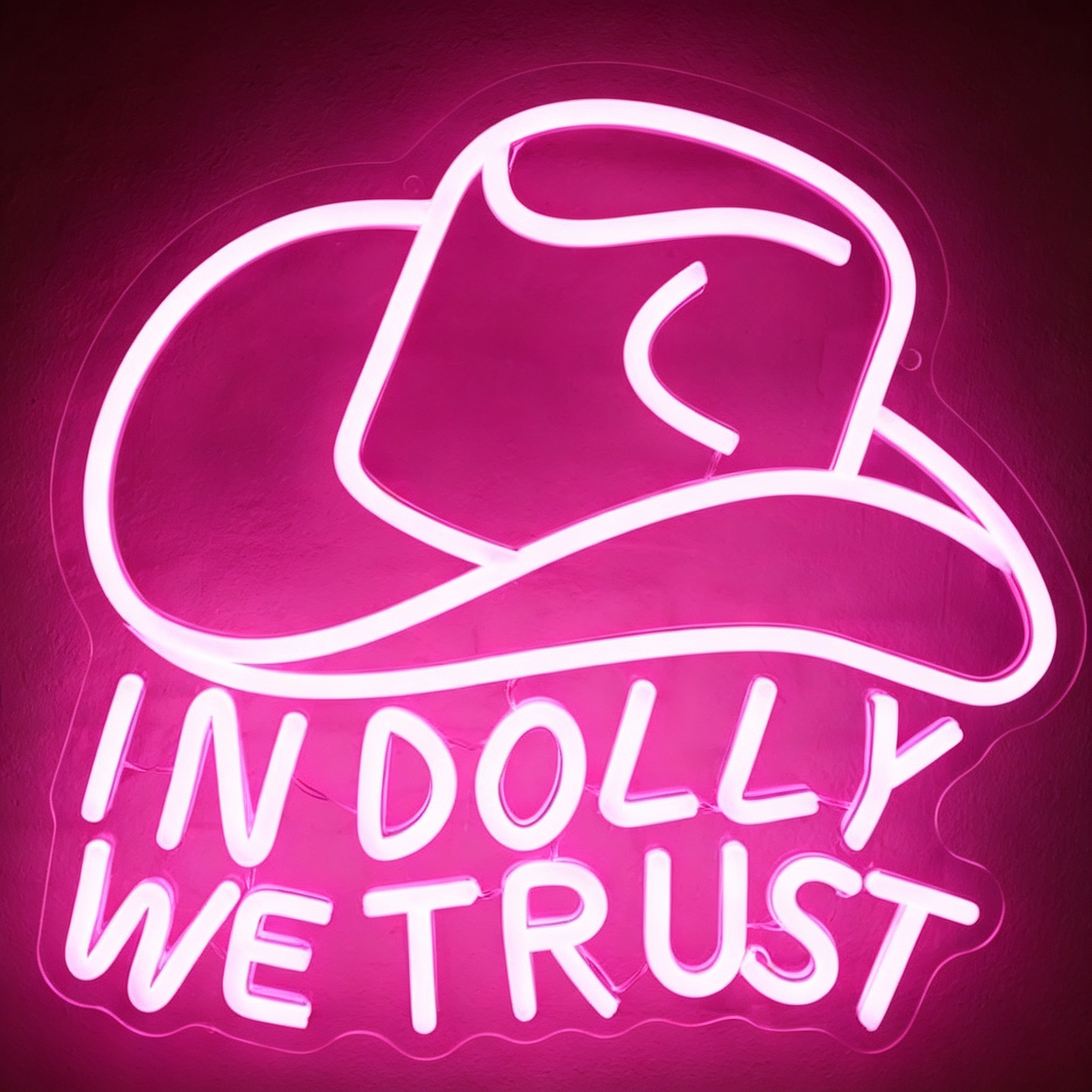 In Dolly We Trust LED Neon Sign