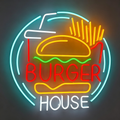 Burger House LED Neon Sign