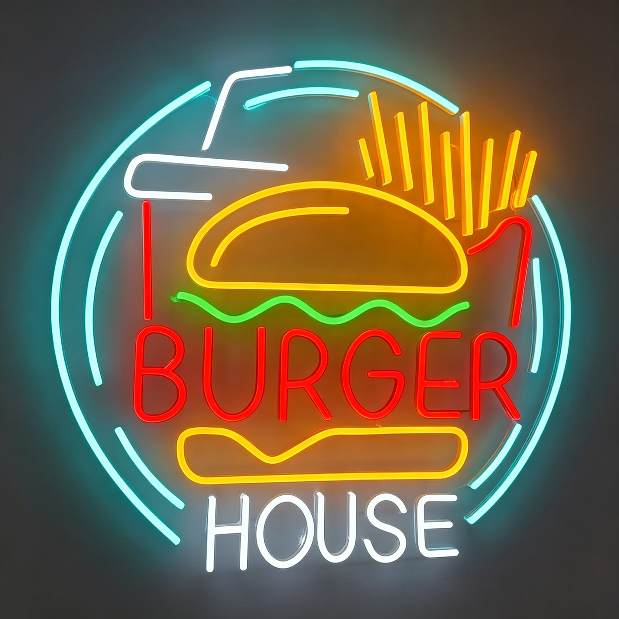 Burger House LED Neon Sign