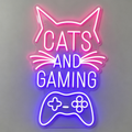 Cats And Gaming Neon Sign