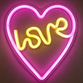 Love in Pink Heart Romantic Neon Sign