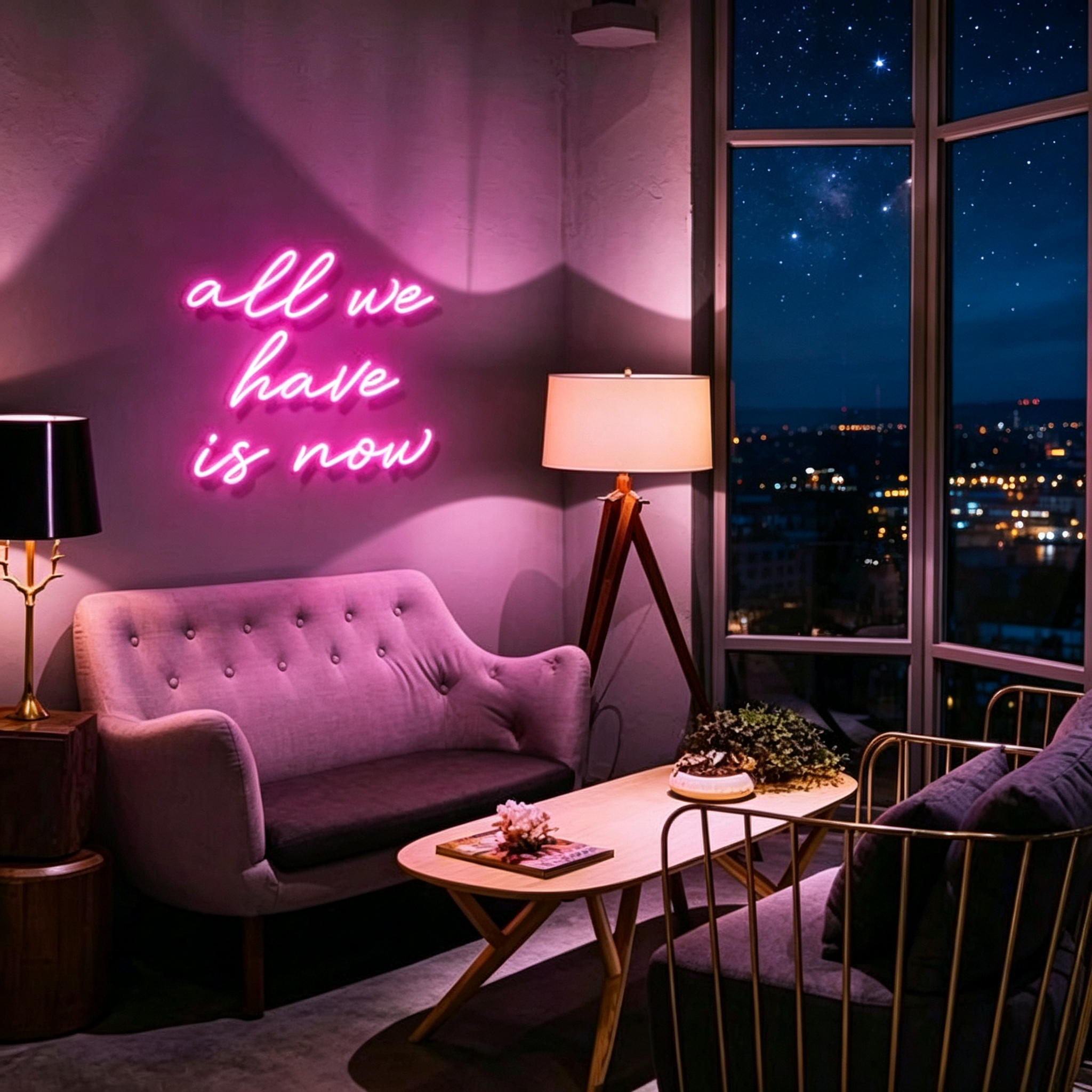 All We Have Is Now Cursive LED Neon Sign