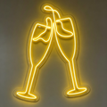 Clinking Champagne Flutes Neon Sign