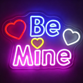 Be Mine With Multi-Color Hearts Valentine Neon Sign