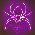Hanging Spider with Web Halloween Neon Sign