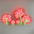 Vibrant Red Lycoris Radiata (Spider Lily) Cluster LED Neon Sign