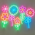 Mixed Flower Bouquet LED Neon Sign