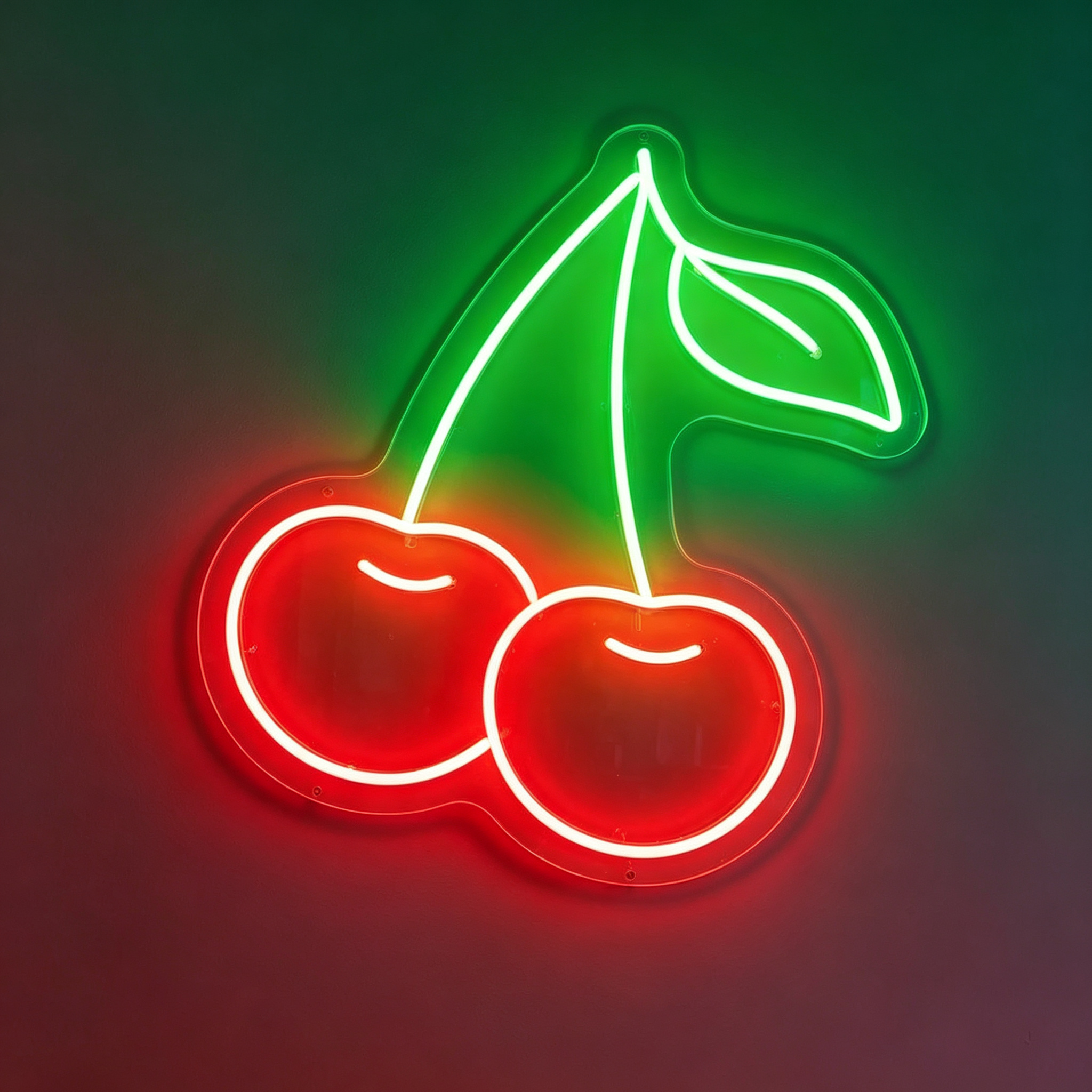 Double Cherry Neon Sign