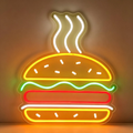 Steaming Hamburger LED Neon Sign