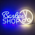 Barber Shop With Scissors Logo LED Neon Sign