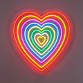8 Color Concentric Hearts LED Neon Sign