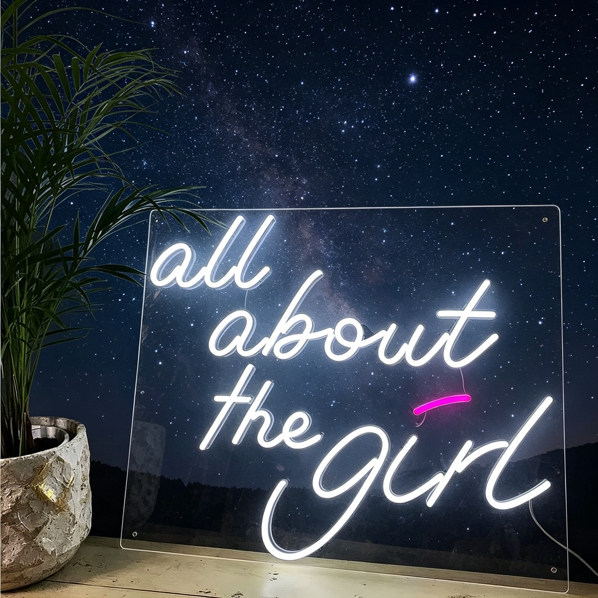 All About The Girl LED Neon Sign