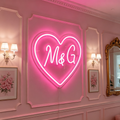 Custom Couple Initials Heart LED Neon Sign