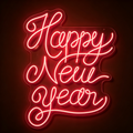 Happy New Year Elegant Cursive LED Neon Sign