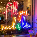 All You Need Is Love Vertical Layout LED Neon Sign