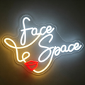 Face Space with Lip Accent LED Neon Sign