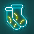 Double Christmas Stockings Neon Sign
