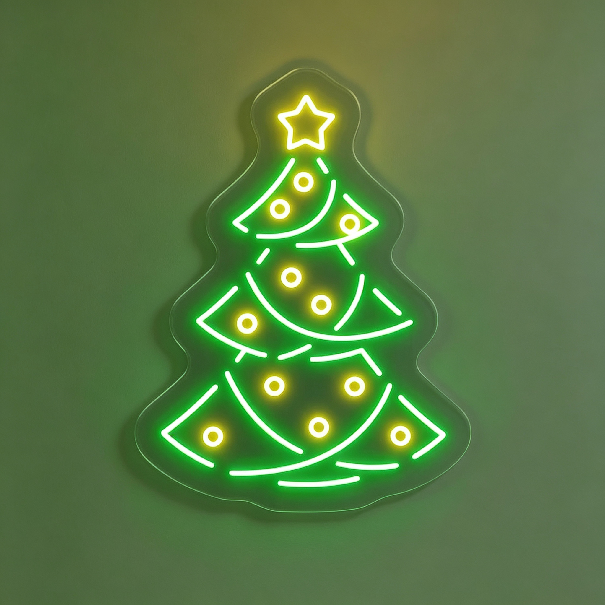 Classic Layered Christmas Tree Neon Sign