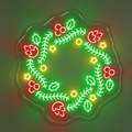 Christmas Wreath Holiday Neon Sign