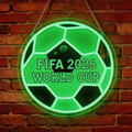 FIFA 2026 Word Cup and Football shape Neon Sign