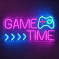 Game Time with Controller Icon Neon Sign