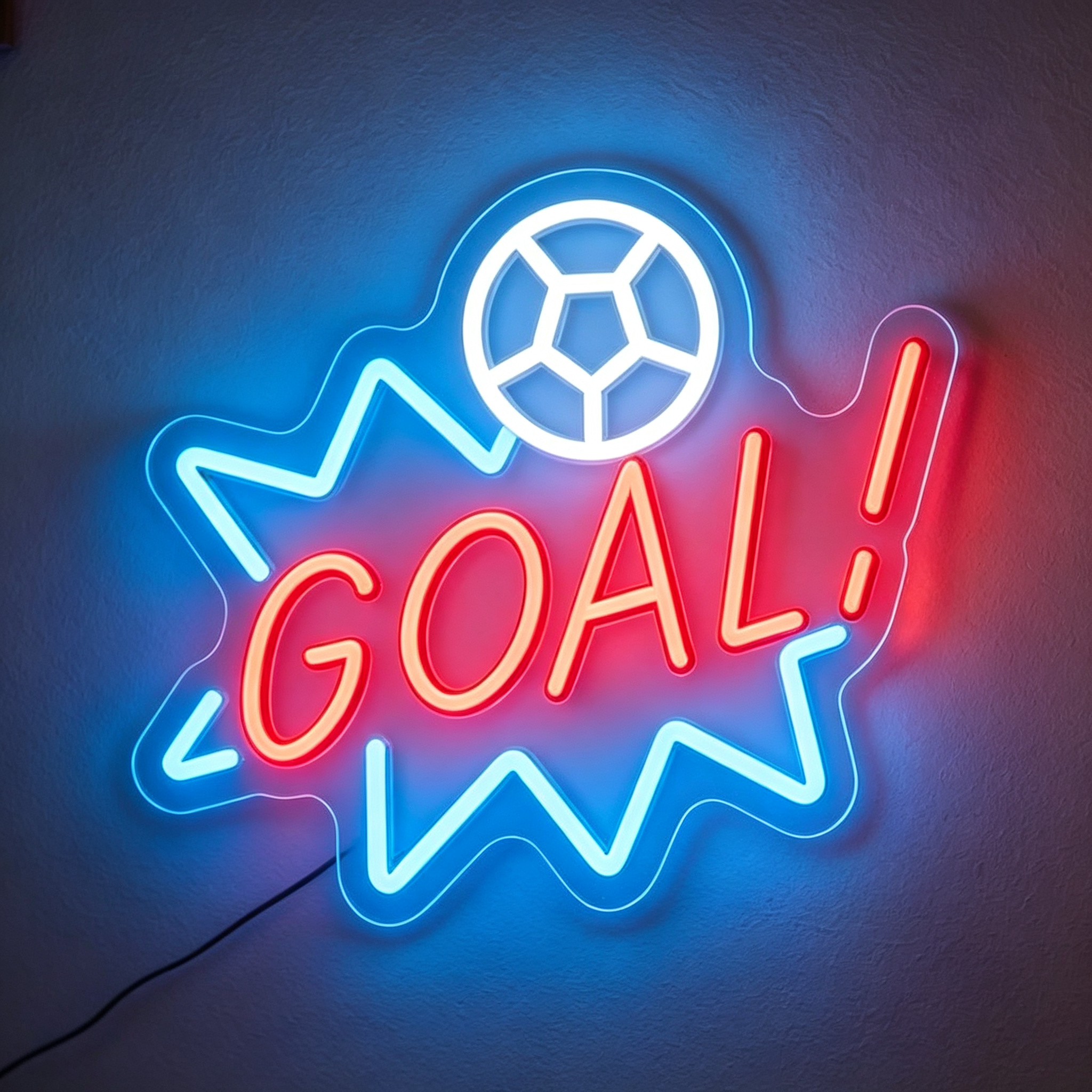 Goal and football Neon Sign