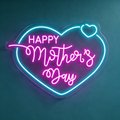 Happy Mother's Day Full Heart Shape Neon Sign