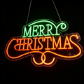 Merry Christmas Ornate Script Neon Sign