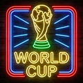 World Cup and the World Cup Trophy are square Neon Sign